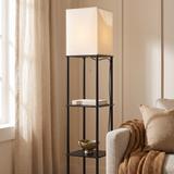 Lampada da terra JNH050-1F White con ripiani