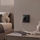Egyszeres földelt aljzat + USB-A USB-C OSTE JNH004-G Black