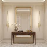 Badrum vägg LED-lampa SWE033-1W 80cm BRUSH GOLD