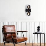 VÄGGLAMPA VÄGGLYKTA APP1162-2W Svart