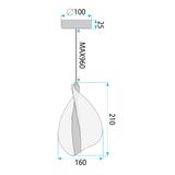 HÄNGANDE LED TAKLAMPA G129-CP GULD