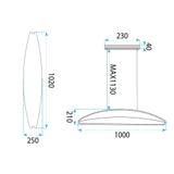 HÄNGENDE LED-TAKLAMPA G124-CP Guld