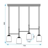 HÄNGENDE TAKLAMPA APP1266-4CP