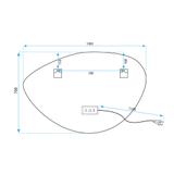 VÄGGSPEGEL LED MED BLUETOOTH-FUNKTION 70x100 cm FOG