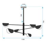 HÄNGENDE TAKLAMPA APP1261-6CP BLACK