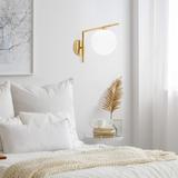 Vägglampa Klot i Glas APP674-1W Guld