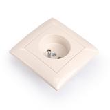 Single grounded socket with frame OSTE JNH001-G Beige