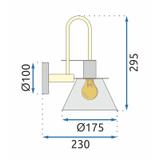 Vägglampa APP1602-1W svart