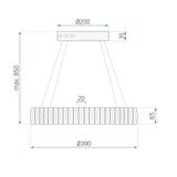 Kristalltaklampa LED APP1040-CP + fjärrkontroll