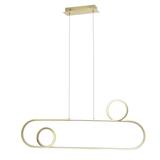 Hängande LED-taklampa APP809-CP Guld + fjärrkontroll