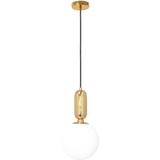 Taklampa Hängande Glas Metall APP474-1CP Guld