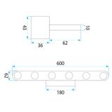 Badrum vägg LED-lampa SWE056-W CHROME
