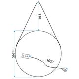 VÄGGSPEGEL LED MED LIST 60 cm YH-3339