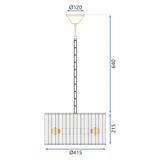 Kristalltaklampa APP1157-5CP
