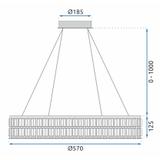 HÄNGANDE TAKLAMPA LED APP1568-CP Guld 60 cm