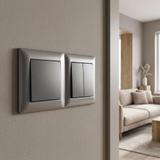 Marco doble para enchufes OSTE JNH014-2F Grey