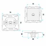 Розетка RJ45 OSTE JNH010-S WHITE