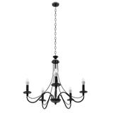 Rustik Takpendlad Lampa APP647-5CP Svart