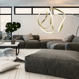 Modern LED Takpendellampa + FJÄRRKONTROLL APP386-CP Guld