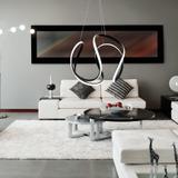 Modern takpendlad LED taklampa + FJÄRRKONTROLL APP387-CP SVART