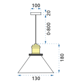 Hängande taklampa Verto A Transparent APP042-1CP