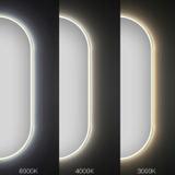 LED-VÄGGSPEGEL OVL 50x100 cm Guld