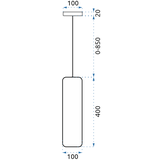 Glaspendellampa i vitt APP665-1CP