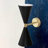VÄGGLAMPA VÄGGSPIOT APP1140-2W Svart-guld