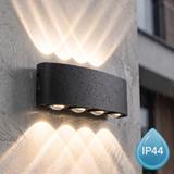 Homlokzati fali lámpa LED JNH041-8G Black