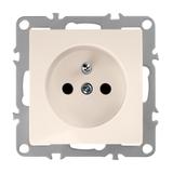 Single grounded socket OSTE JNH001-G Beige