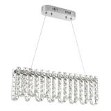 LED-kristall-pendellampa SWE073-CP 60cm Chrome