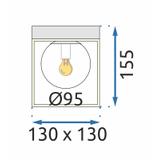 Taklampa plafond APP1166-1C Guld Vit