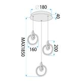 HÄNGANDE LED TAKLAMPA LHJ093-3CP GULD