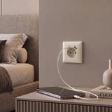 Single grounded socket + USB-A USB-C OSTE JNH004-G Beige