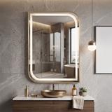 LED-VÄGGSPEGEL ZONE 80X60 GOLD BRUSH