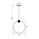 HÄNGANDE LED TAKLAMPA APP1393-CP GULD 30 cm