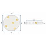 Takplafond Diamond APP863-C 50 cm Svart