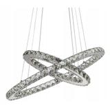 Crystal taklampa Ring 50+30 cm med fjärrkontroll APP418-CP