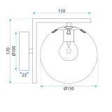 Vägglampa G102-1W Guld