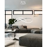 TAKLAMPA HÄNGANDE RING MODERN LED + FJÄRRKONTROLL APP393-CP KROM