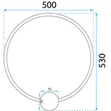 VÄGGLAMPA VÄGGLYS LED APP1389-CW SVART 50 cm