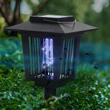 Solcellsdriven LED insektsdödande trädgårdslampa J-22 Svart