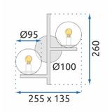 VÄGGLAMPA KINKIET APP1171-2W Guld