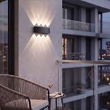 Homlokzati fali lámpa LED JNH041-8G Black