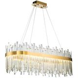 Kristalltaklampa APP1513-CP80 Guld
