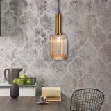 Glaspendellampa i tak med APP458-1CP Orange