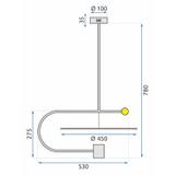 LED taklampa APP589-1CP svart