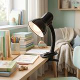 Lampka nocna biurkowa na klips JNH045-1T Czarna