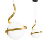 HÄNGLAMPA GLAS KULA SPIRAL APP1733-1CP GULD