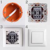 Single Switch with Frame OSTE JNH006-W WHITE